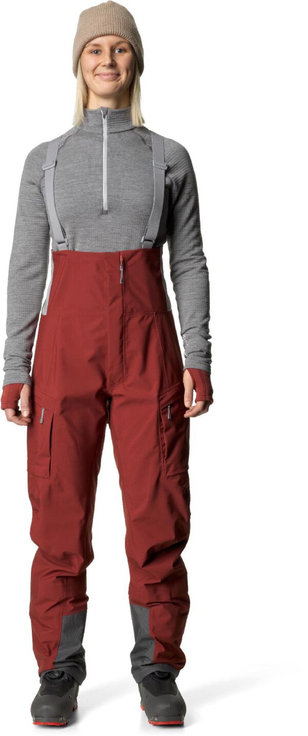 Houdini RollerCoaster Bib Pants W's Deep red L
